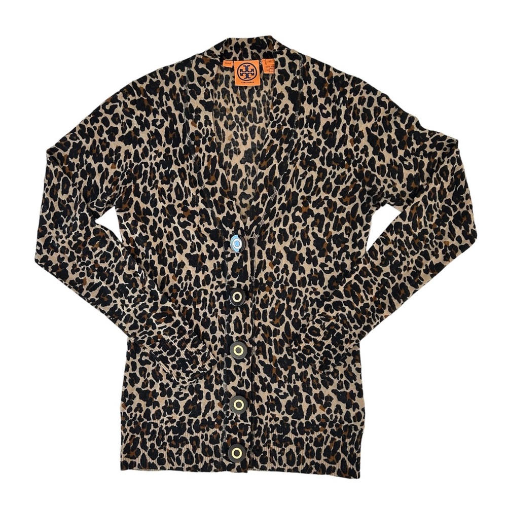 Tory Burch cheetah cardigan